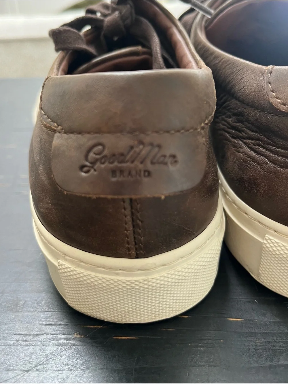 Good Man Brand Edge Court Italian Leather Sneakers Brown Men's. Size 9